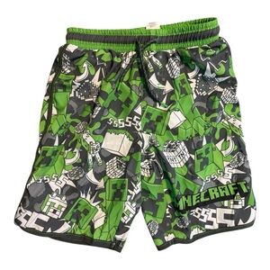 Minecraft Boys Swimmer Trunks Shorts Size 8 Lime